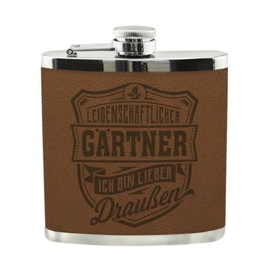 Echter Kerl Flachmann Gaertner Schnaps-Flasche, Tolle Geschenk-Idee