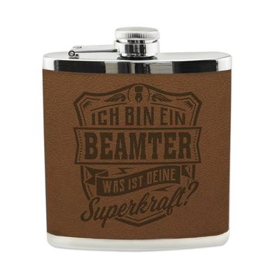 Echter Kerl Flachmann Beamter Schnaps-Flasche, Tolle Geschenk-Idee