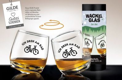 Wackelglas- Ich dreh am Rad - 2er-Set im Geschenkkarton