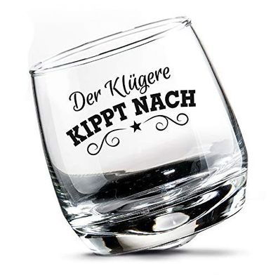 2 er Set Whisky-Glaeser Rumglaeser Wackelglas Schwenkglas in Geschenkbox -Klug