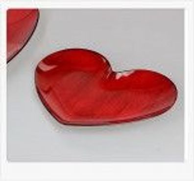 Deko-Teller 24cm Herz rot