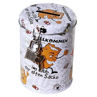 UDO Schmidt Metallspardose m. Schloss Alte Saecke