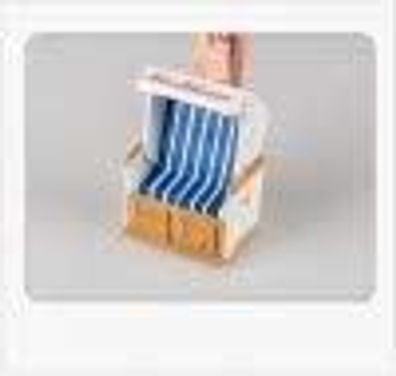 Spardose mit Stopfen 12cm Strandkorb aus Kunststein