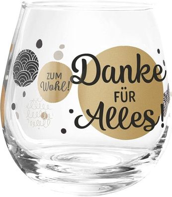 Whiskyglas, Wasserglas oder auch Weinglas mit Spruch Danke fuer