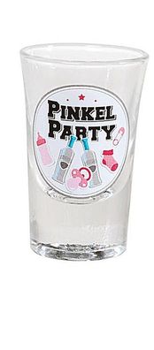 Geburt Maedchen Schnapsglas Pinkel-Party rosa