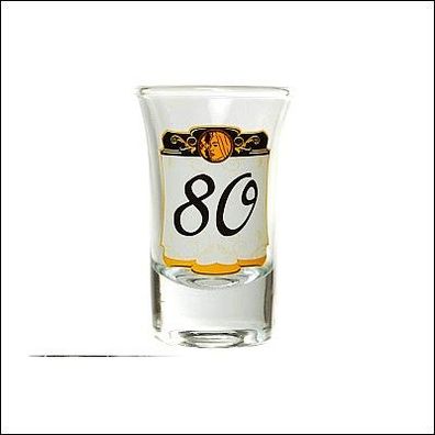 Schnapsglas zum Geburtstag 80 elegant Artikel 70635 Lieferumfang 1 Stueck
