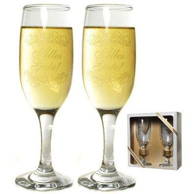Sektglas-Set Alles Gute Geschenke zur Hochzeit Art. 67478