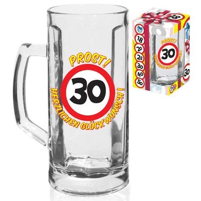 Bierhumpen 30 Bierglas zum 30. Geburtstag