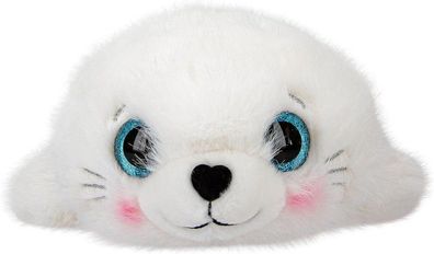 Princess Mimi Plueschtier Robbe ROBBY, Weisses Kuscheltier fuer Kinder, Suesses Stoff