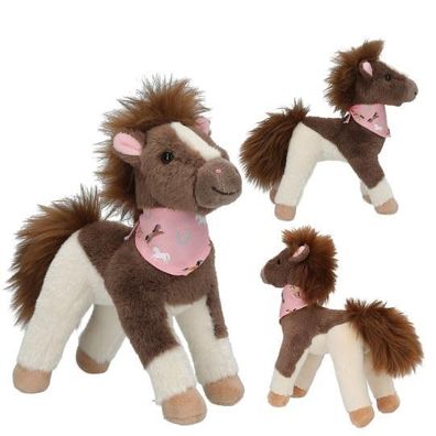 Depesche 13480 Miss Melody - Kuscheltier Pferd in Braun-Weiss, a. 18 cm