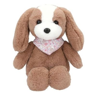 Depesche 13172 Princess Mimi - Kuscheltier Hund Milo in Braun-Weiss, mit Langen Schla