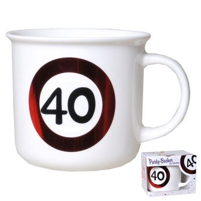 Geschenk Becher zum 40 geburtstag