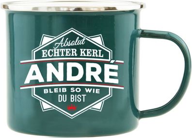 H&H Echter Kerl Emaille Becher AndrßÂ©