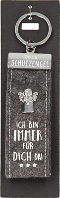 Depesche Schutzengel Filz Gluecksfilz Schluesselanhaenger Grau - Ich bin immer fuer d