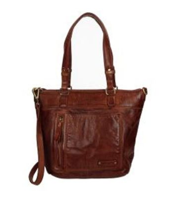 Enrico Benetti Umhaengetasche Ledertasche Leder Businesstasche cognac Plain 30x27x12c