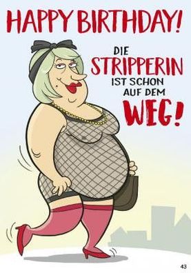 Musikkarten mit ßberraschung und Sound Happy Birthday! Die Stripperin ist