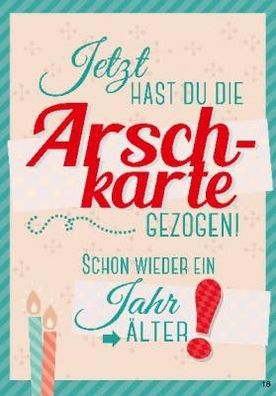 Musikkarten mit ßberraschung und Sound Jetzt hast du die Arschkarte gezogen