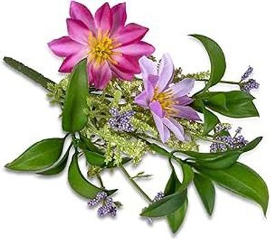 1 Stueck Deko Tischdeko Strauss Kunstblumen Nigella lila 16cm