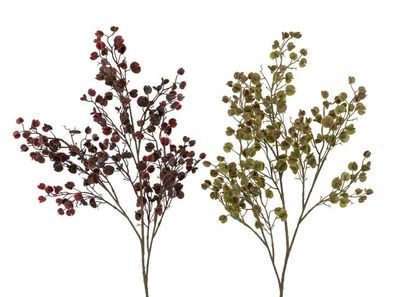 Deko Blaetterzweig Herbst/Winter Beeren 64cm kuenstlicher Zweig - Lieferumfang 1 von