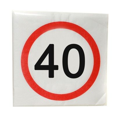 Servietten 40 - zum 40. Geburtstag, 12-tlg