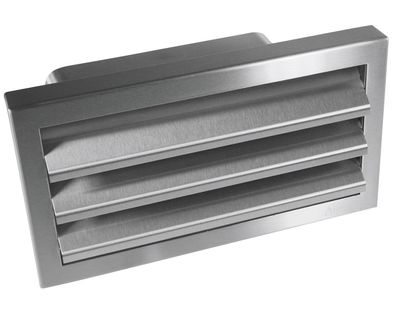Flachkanal 175x80mm Edelstahl Lüftungsgitter Außengitter Abluft Küche Dunstabzug