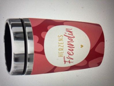 La Vida Edelstahl Thermo Becher to go 240 ml Herzensfreundin 13,5x8,4cm