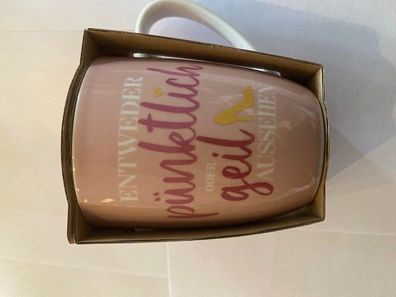 LaVida Becher fuer Dich 250 ml, ntweder puenktlich oder geil aussehen, Serie Maedels
