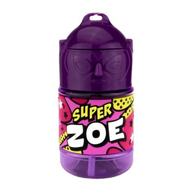 Wasserflasche f. Kinder mit Namen fuer Schule und Freizeit-BPA frei-Trinkflasche Zoe
