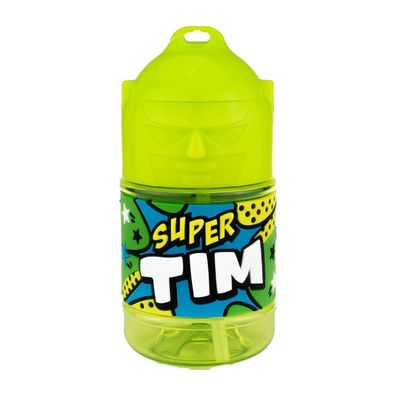 Wasserflasche f. Kinder mit Namen fuer Schule und Freizeit-BPA frei-Trinkflasche Tim