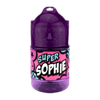 Wasserflasche f. Kinder mit Namen fuer Schule und Freizeit-BPA frei-Trinkflasche Soph