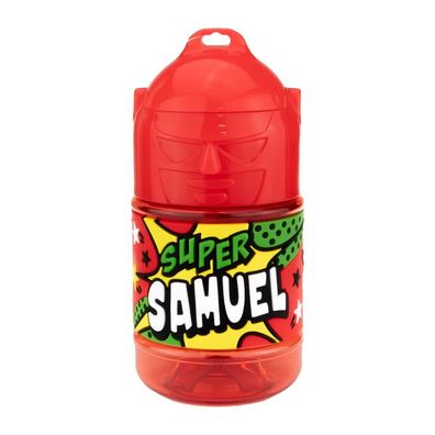 Wasserflasche f. Kinder mit Namen fuer Schule und Freizeit-BPA frei-Trinkflasche Samu