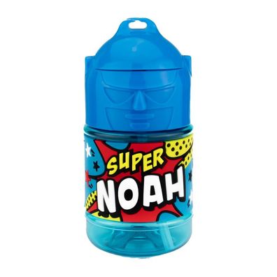 Wasserflasche f. Kinder mit Namen fuer Schule und Freizeit-BPA frei-Trinkflasche Noah