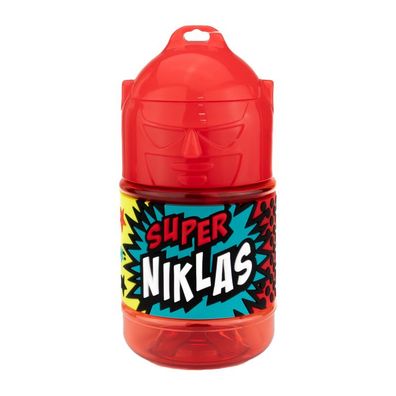 Wasserflasche f. Kinder mit Namen fuer Schule und Freizeit-BPA frei-Trinkflasche Nikl