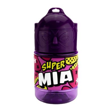 Wasserflasche f. Kinder mit Namen fuer Schule und Freizeit-BPA frei-Trinkflasche Mia