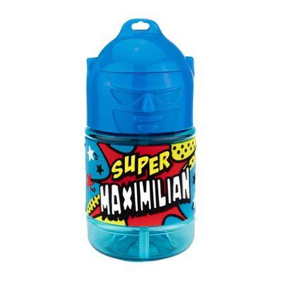 Wasserflasche f. Kinder mit Namen fuer Schule und Freizeit-BPA frei-Trinkflasche Maxi