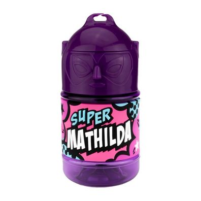 Wasserflasche f. Kinder mit Namen fuer Schule und Freizeit-BPA frei-Trinkflasche Math