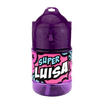 Wasserflasche f. Kinder mit Namen fuer Schule und Freizeit-BPA frei-Trinkflasche Luis