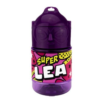Wasserflasche f. Kinder mit Namen fuer Schule und Freizeit-BPA frei-Trinkflasche Lea