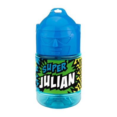 Wasserflasche f. Kinder mit Namen fuer Schule und Freizeit-BPA frei-Trinkflasche Juli
