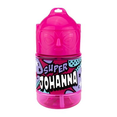 Wasserflasche f. Kinder mit Namen fuer Schule und Freizeit-BPA frei-Trinkflasche Joha