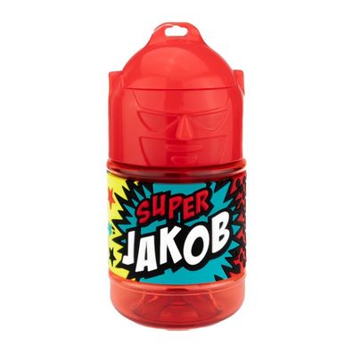 Wasserflasche f. Kinder mit Namen fuer Schule und Freizeit-BPA frei-Trinkflasche Jako