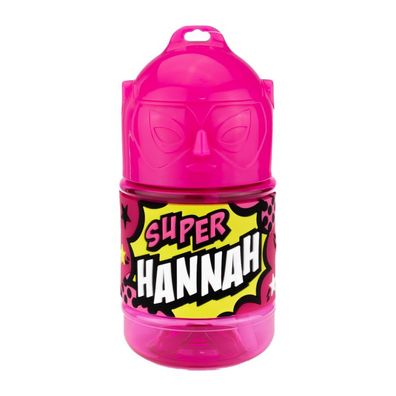 Wasserflasche f. Kinder mit Namen fuer Schule und Freizeit-BPA frei-Trinkflasche Hann