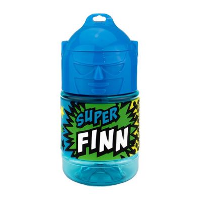 Wasserflasche f. Kinder mit Namen fuer Schule und Freizeit-BPA frei-Trinkflasche Finn