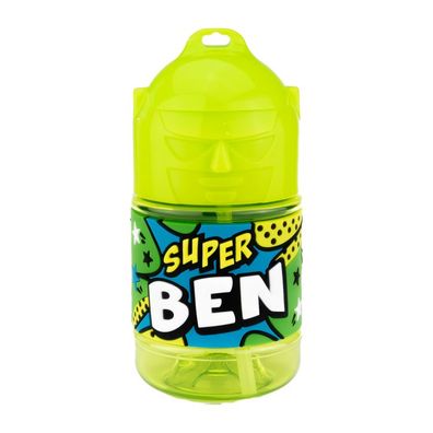 Wasserflasche f. Kinder mit Namen fuer Schule und Freizeit-BPA frei-Trinkflasche Ben