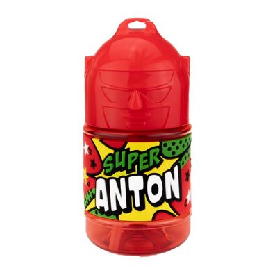 Wasserflasche f. Kinder mit Namen fuer Schule und Freizeit-BPA frei-Trinkflasche Anto
