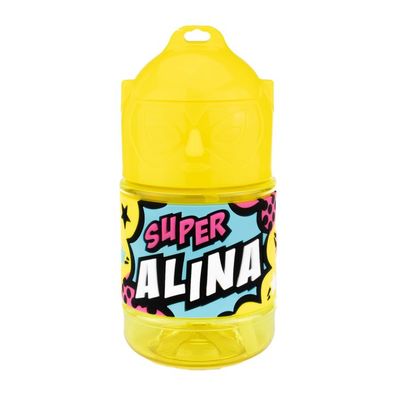 Wasserflasche f. Kinder mit Namen fuer Schule und Freizeit-BPA frei-Trinkflasche Alin