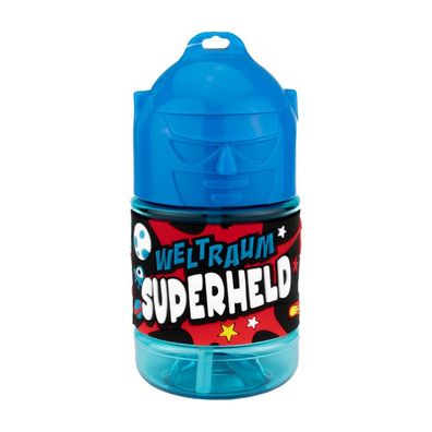 Wasserflasche f. Kinder mit Namen fuer Schule und Freizeit-BPA frei-Trinkflasche Welt