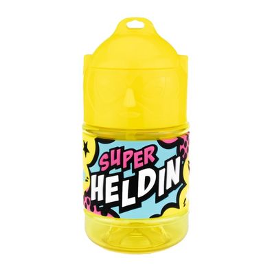 Wasserflasche f. Kinder mit Namen fuer Schule und Freizeit-BPA frei-Trinkflasche Held