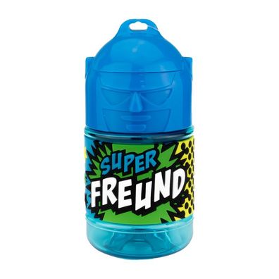 Wasserflasche f. Kinder mit Namen fuer Schule und Freizeit-BPA frei-Trinkflasche Freu