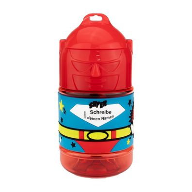 Wasserflasche f. Kinder mit Namen fuer Schule und Freizeit-BPA frei-Trinkflasche Blan